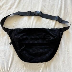 Amazon Black Checkered Fanny Bag